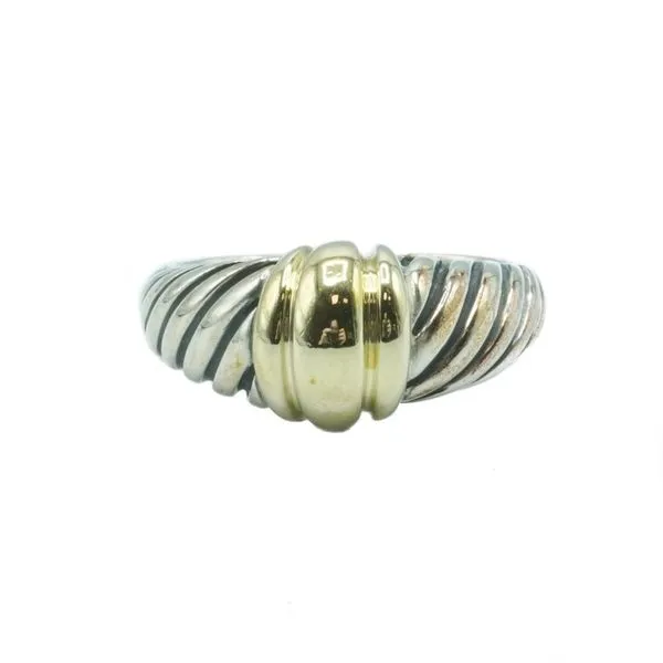 David Yurman Sterling Silver and Yellow Gold Dome Ring Lumina Gem Wilmington, NC