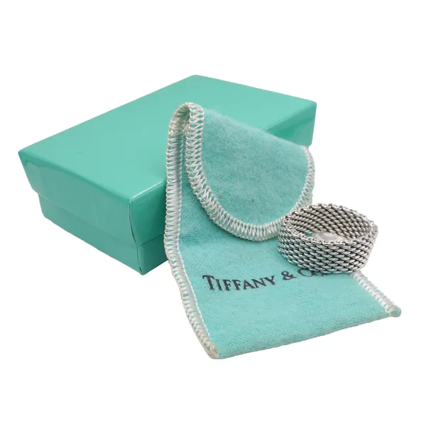 Tiffany and Co. Sterling Silver Mesh Ring Image 2 Lumina Gem Hampstead, NC