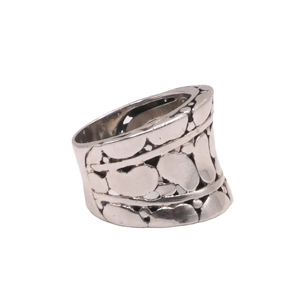 Sterling Silver River Rock Wide Band Image 2 Lumina Gem Hampstead, NC