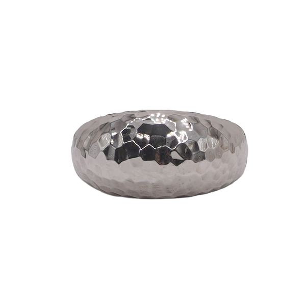 John Hardy Sterling Silver Hammered Dome Ring Lumina Gem Wilmington, NC