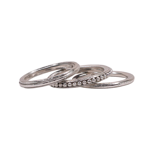 Slane Sterling Silver Three Stack Rings Image 2 Lumina Gem Wilmington, NC