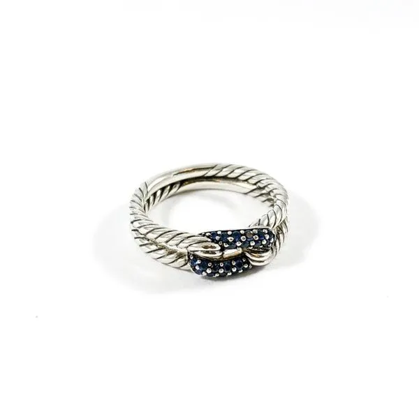 David Yurman Sapphire and Sterling Silver Loop Ring Image 2 Lumina Gem Wilmington, NC