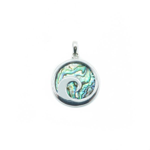 Abalone and Sterling Silver Wave Pendant Lumina Gem Wilmington, NC