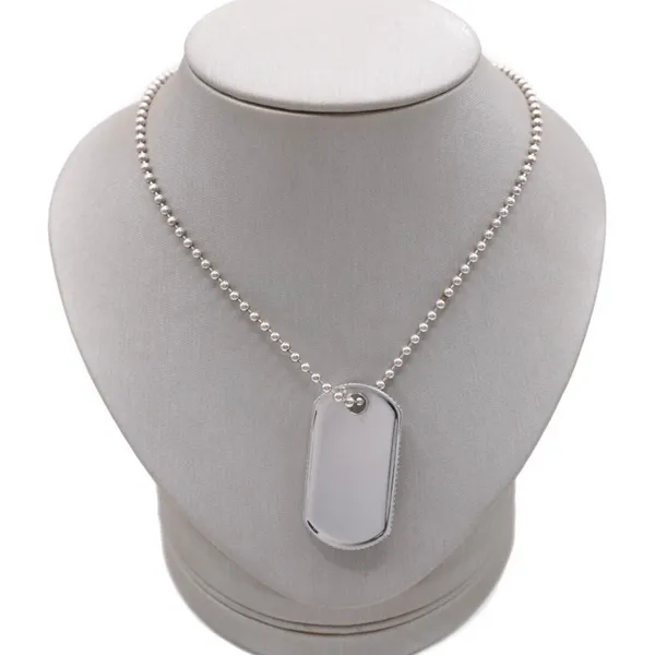 Tiffany and Co. Dog Tag Pendant Necklace - 20