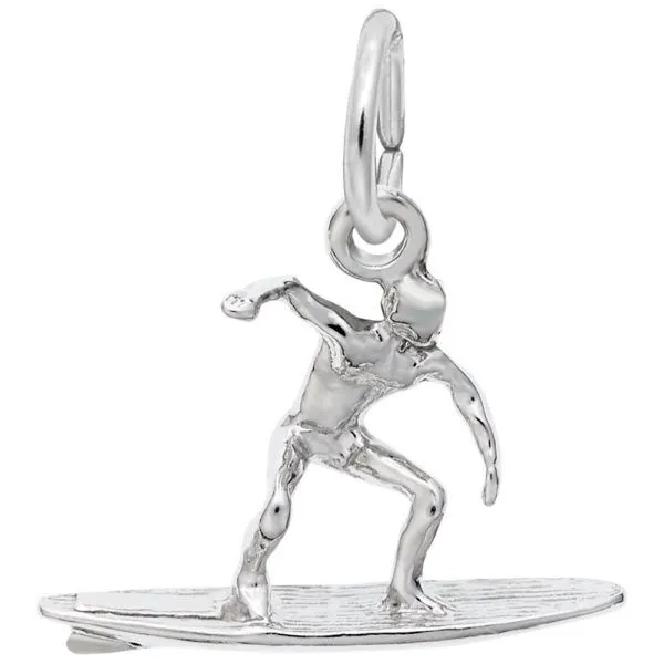 Rembrandt Sterling Silver Surfer Charm Lumina Gem Hampstead, NC