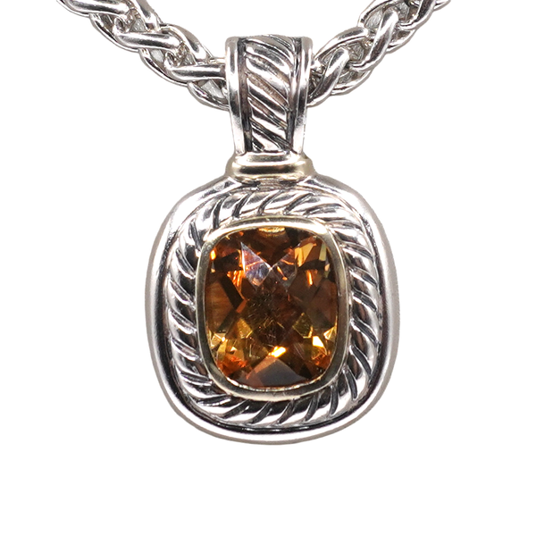 David Yurman Citrine Pendant in Sterling Silver and 14k Yellow Gold Lumina Gem Wilmington, NC