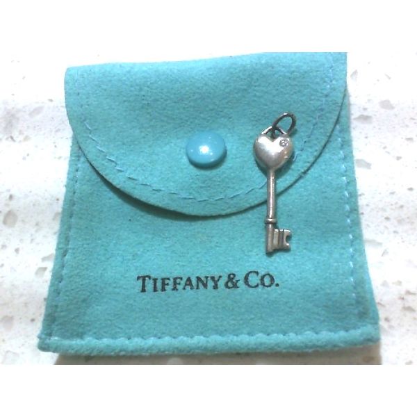 Tiffany and Co. Sterling Silver and Diamond Key Charm Image 2 Lumina Gem Wilmington, NC