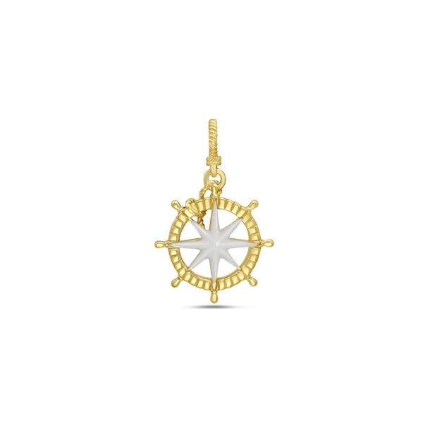 Shula Gold Plated Ship's Wheel Pendant Lumina Gem Wilmington, NC