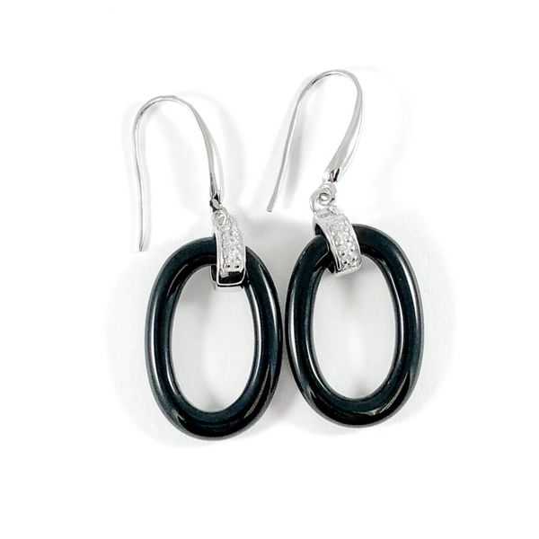 Charles Garnier Onyx and CZ Dangle Earrings Lumina Gem Wilmington, NC