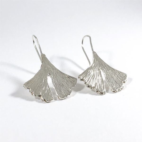 Ginko Leaf Earrings Image 2 Lumina Gem Wilmington, NC