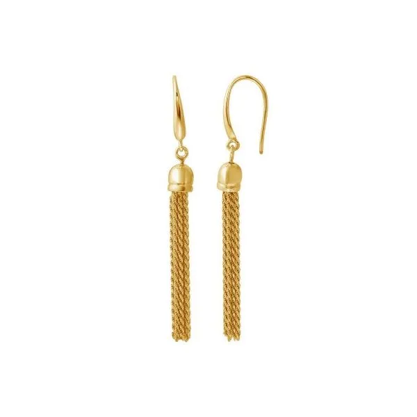 Charles Garnier Yellow Gold Vermeil Tassel Earrings Lumina Gem Wilmington, NC