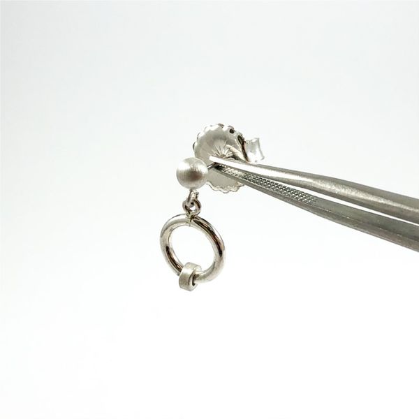 rEVOLVE Mini Circle Sterling Silver Dangle Earrings Image 2 Lumina Gem Wilmington, NC