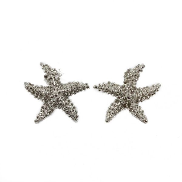 Textured Starfish Earrings - Sterling Silver Lumina Gem Wilmington, NC