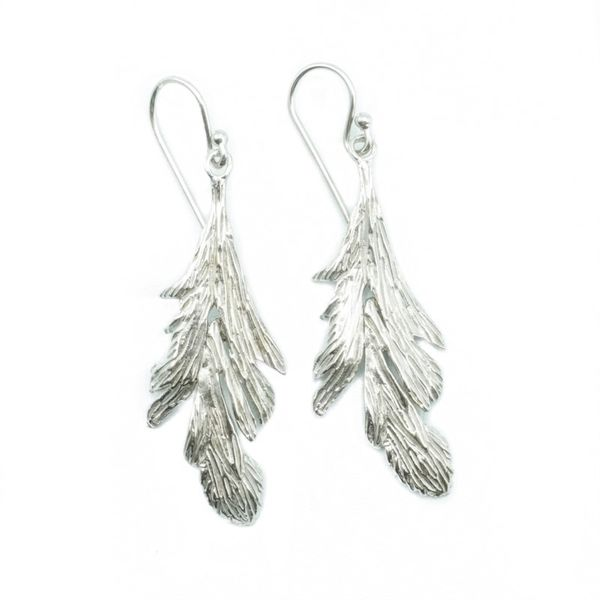 Sterling Silver Leaf Earrings Lumina Gem Wilmington, NC