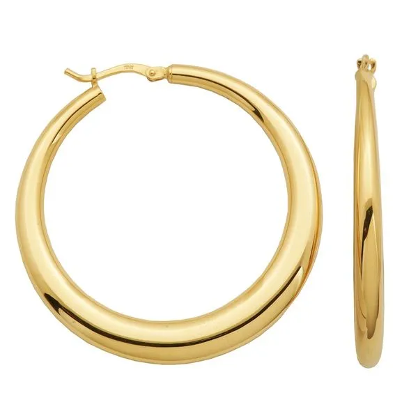 Charles Garnier Yellow Gold Plated Hoops Lumina Gem Wilmington, NC