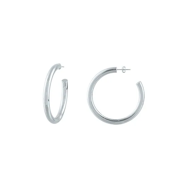 5mm Sterling Silver Tube Hoops Lumina Gem Wilmington, NC