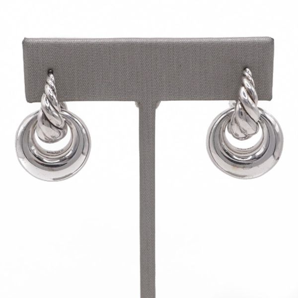 David Yurman Sterling Silver Form Hoop Earrings Lumina Gem Wilmington, NC
