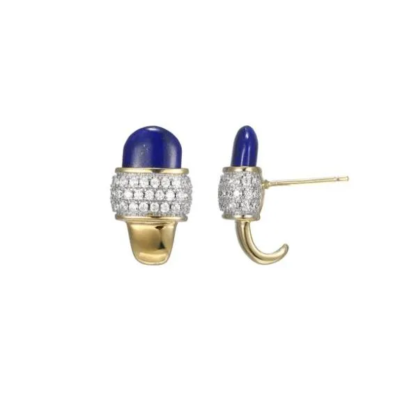 Charles Garnier CZ and Lapis Studs Lumina Gem Hampstead, NC