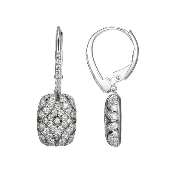 Charles Garnier CZ Dangle Earrings- Sterling Silver Lumina Gem Hampstead, NC