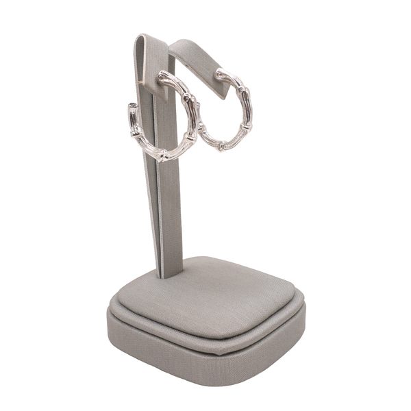 Tiffany & Co. Sterling Silver Bamboo Style Hoops Image 2 Lumina Gem Wilmington, NC