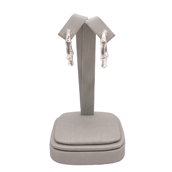 Tiffany & Co. Sterling Silver Bamboo Style Hoops Lumina Gem Wilmington, NC