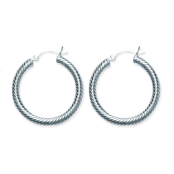 Sterling Silver Twisted Hoop Earrings Lumina Gem Wilmington, NC
