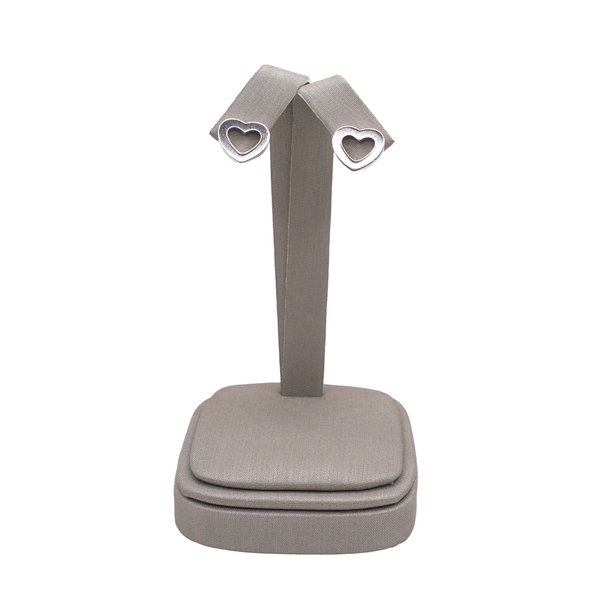 Tiffany & Co. Sterling Silver Open Heart Studs Lumina Gem Wilmington, NC