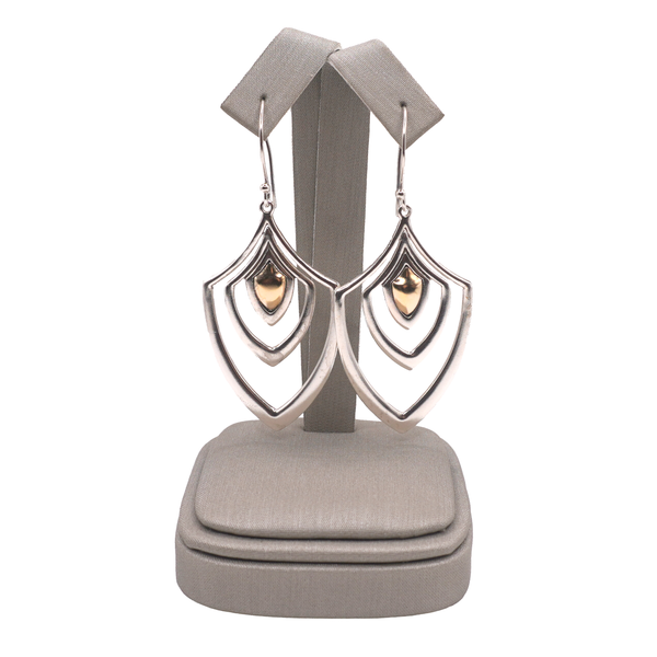 John Hardy Sterling Silver and 18k Yellow Gold Palu Chandalier Earrings Lumina Gem Wilmington, NC