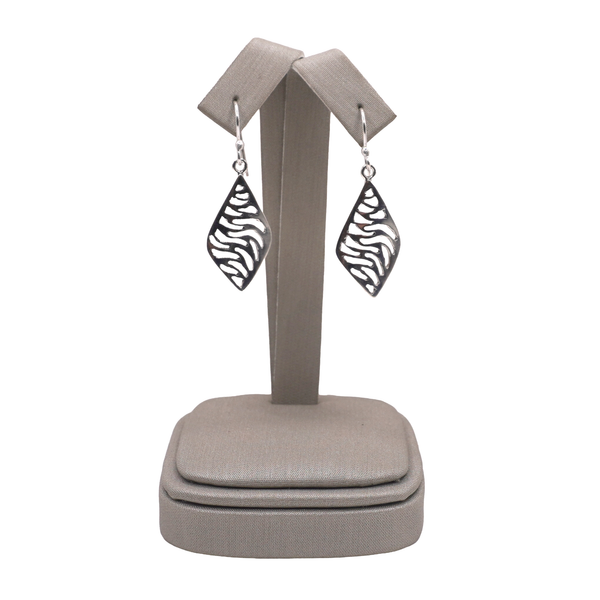 Sterling Silver Cutout Marquise Dangle Earrings Lumina Gem Wilmington, NC