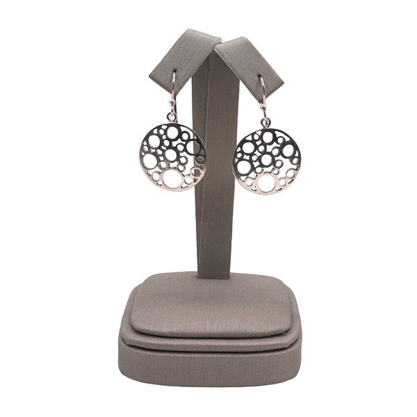 Sterling Silver Circular Cutout Dangle Earrings Lumina Gem Wilmington, NC