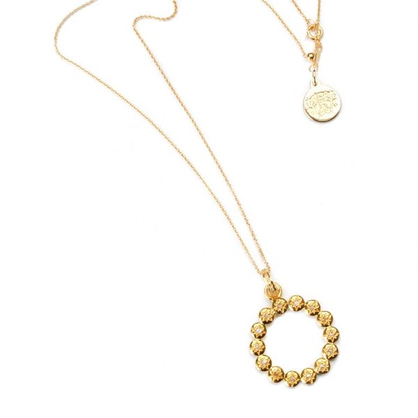 Wendy Perry Designs Miraval Vermeil and CZ Necklace - 22