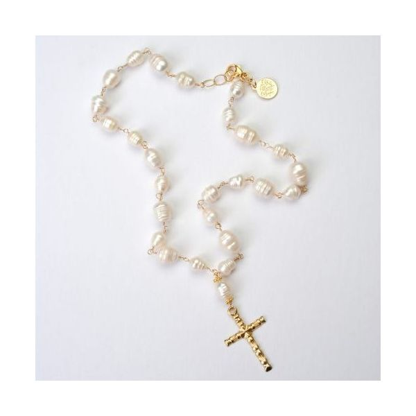 Wendy Perry Designs Bamboo Cross Necklace Image 2 Lumina Gem Wilmington, NC