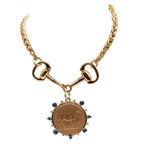 Elisabeth Pohle Designs Horse Coin Pendant Necklace Lumina Gem Hampstead, NC