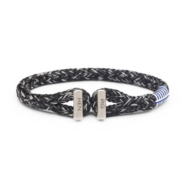 Pig & Hen Icy Ike Rope Bracelet - Black and Light Gray - Medium Lumina Gem Wilmington, NC