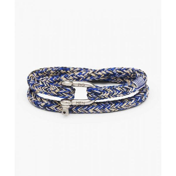 Pig & Hen Salty Steve Rope Bracelet - Cobalt, Navy, and Sand - Medium Lumina Gem Wilmington, NC