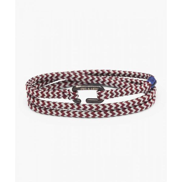 Pig & Hen Savage Sam Rope Bracelet -  Bordeaux and Light Gray - Small/Medium Lumina Gem Wilmington, NC