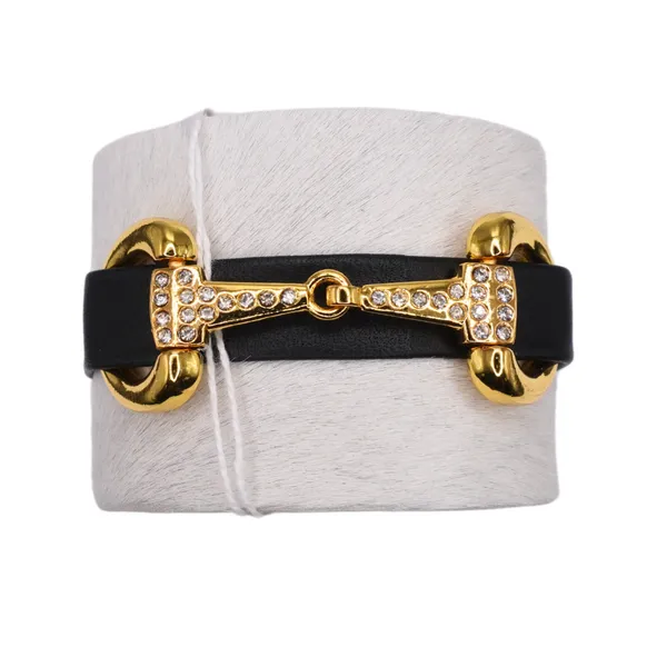 Elisabeth Pohle Designs White Fur Cuff with Buckle Lumina Gem Hampstead, NC