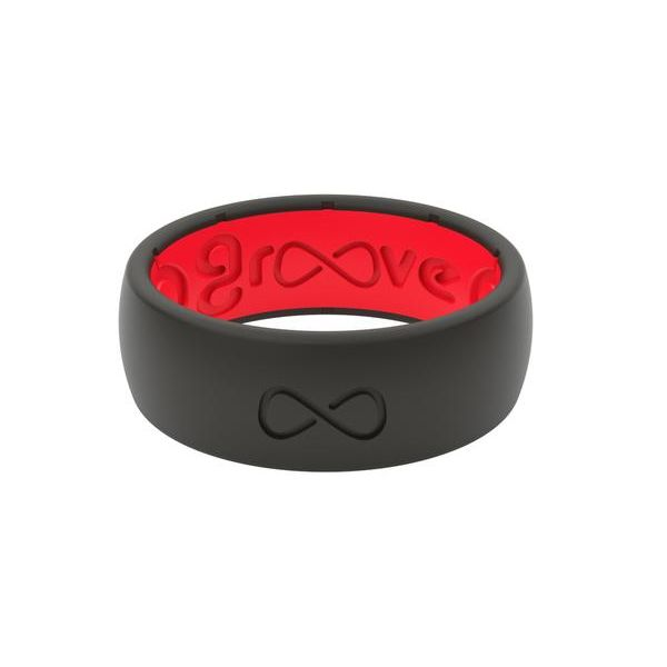 Groove Midnight Black and Raspberry Red Silicone Band - Size 12 Lumina Gem Wilmington, NC