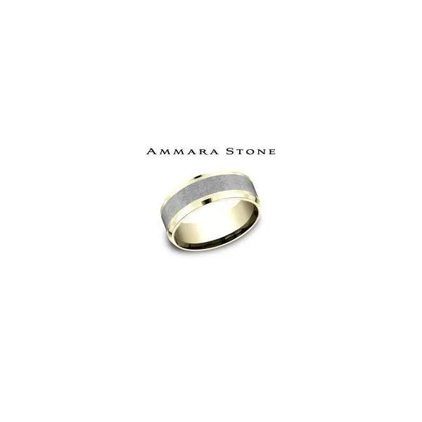 Benchmark 8mm Grey Tantalum and Yellow Gold Band Lumina Gem Wilmington, NC