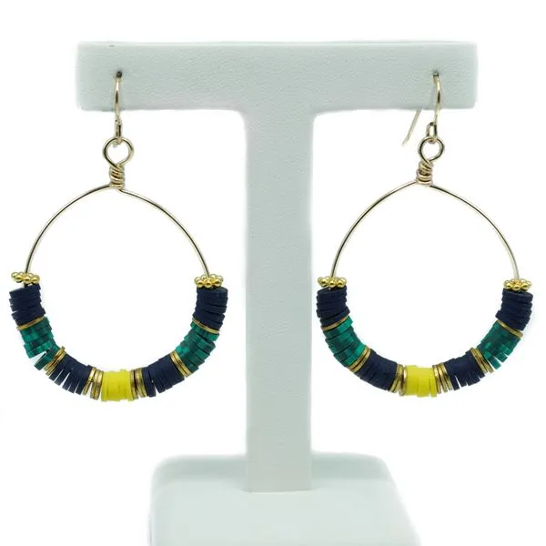 Wendy Perry Designs UNCW Seahawks Cristina Earrings Lumina Gem Wilmington, NC