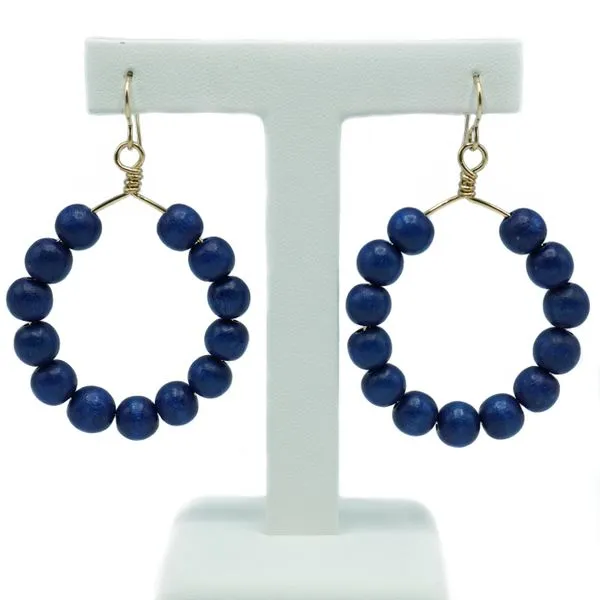 Wendy Perry Designs Duke Blue Devils Wooden Cristina Earrings Lumina Gem Wilmington, NC