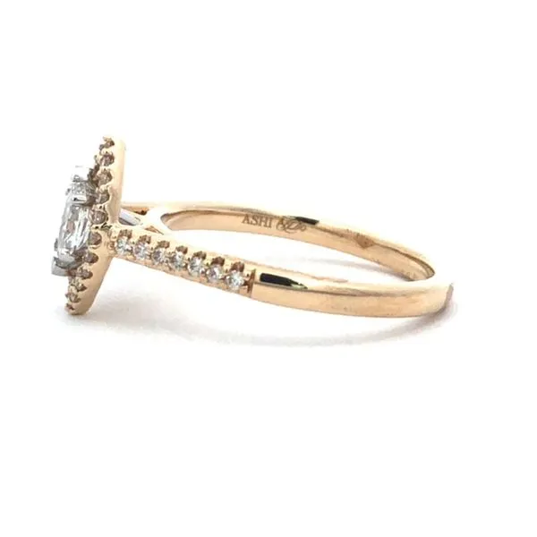 14K YG .20 CT Round Diamond .25 CT Marquise Center Engagement Ring | Timeless Elegance Image 2 MarBill Jewelers Belle Vernon, PA
