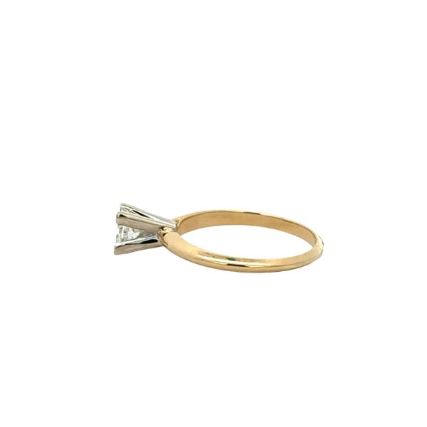 Radiant Elegance: 14K High Polish Yellow Gold Band with Princess Cut Diamond Image 2 MarBill Jewelers Belle Vernon, PA