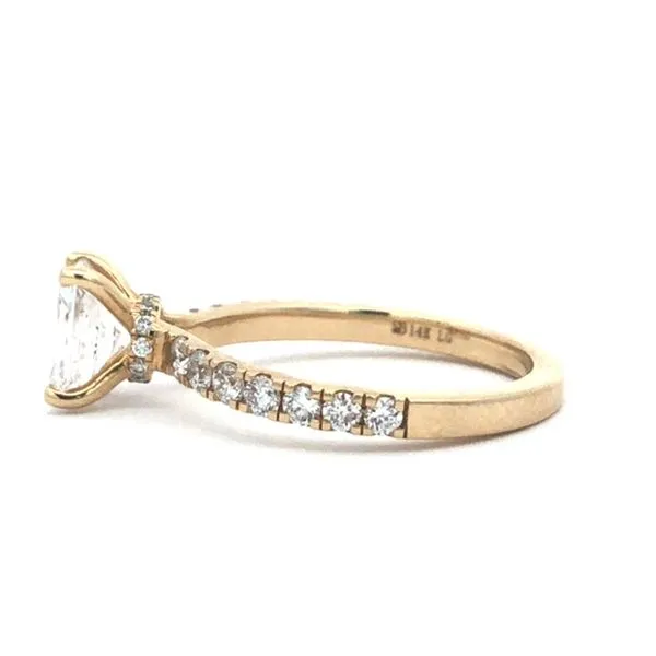 14KT Yellow Gold Diamond Band | 1.50CT Lab-Grown Radiant Diamond & 0.50TW Round Diamonds Image 2 MarBill Jewelers Belle Vernon, PA
