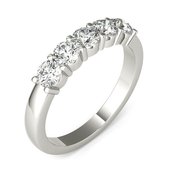 14K White Gold 5-Stone Band Ring with Lab-Grown Diamonds (0.73 CTW) MarBill Jewelers Belle Vernon, PA