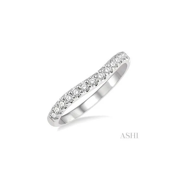 14K White Gold Diamond Curved Wedding Band – 0.33CT Brilliant Diamonds MarBill Jewelers Belle Vernon, PA