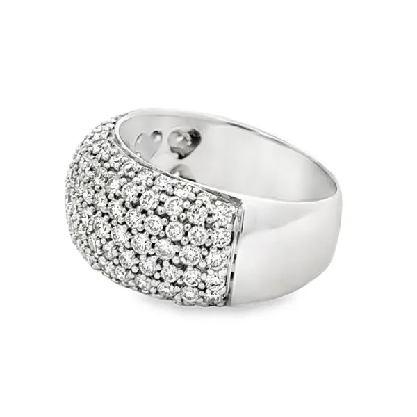 14K White Gold 7-Row Round Diamond Pave Band | 1.88 CTTW Image 2 MarBill Jewelers Belle Vernon, PA