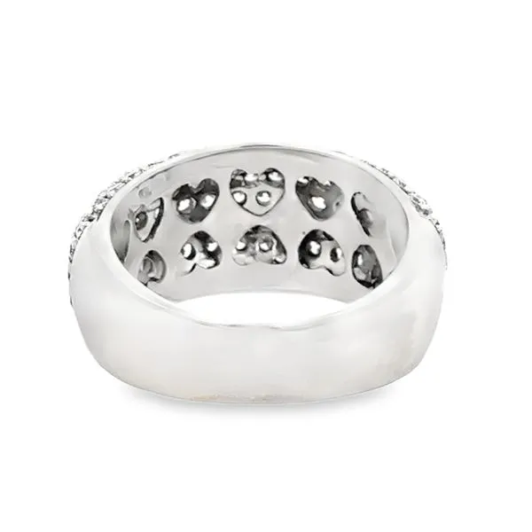 14K White Gold 7-Row Round Diamond Pave Band | 1.88 CTTW Image 3 MarBill Jewelers Belle Vernon, PA