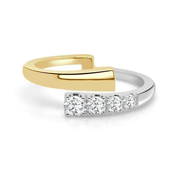14K Yellow and White  Gold Diamond Bypass Ring – 0.27 CTW MarBill Jewelers Belle Vernon, PA
