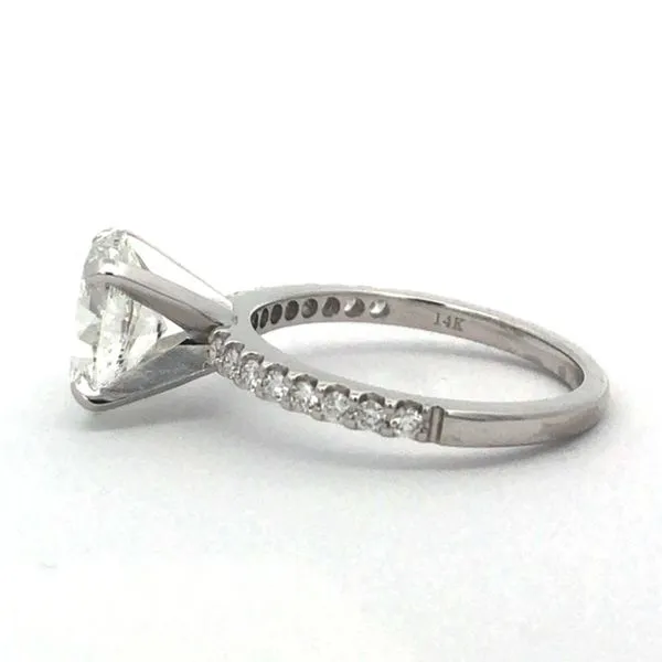 2.01ct Oval Diamond Engagement Ring | 14K White Gold with 0.49ctw Accents Image 2 MarBill Jewelers Belle Vernon, PA